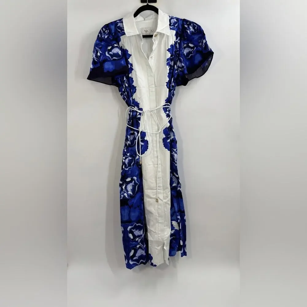 Aje Fernanda Midi Dress Cobalt Au10/US6 - Picture 4 of 5